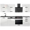 B BELINI GROUP Belini cucina 240 cm Madison, con piano di lavoro, Bianco lucido