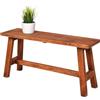 Spetebo Panca in mogano naturale scuro, portata massima: 120 kg, rettangolare, 90 x 25 cm, in legno massello, decorazione per la casa di campagna, panchina per scarpe da salotto, sala da pranzo