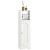 HOMCOM Mobile Porta Carta Igienica Slim con Armadietto 21x20x79 cm Bianco