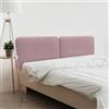 DHOME Testiera Imbottita Liscia Arrotondata in Tessuto Aqualine per Parete Acustica Testate Letto Fonoassorbenti Camera da Letto (Salmone, 190cm Dual)