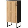 Vicco Mobiletto midi Vayra, Bambù 35 x 81 cm | 1 Anta · 2 scomparti · Spazio contenitivo chiuso · Per asciugamani e accessori da bagno · Facile pulizia del pavimento