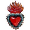 La Casa di Frida - Sacro Cuore, Vari Modelli, Artigianato Messicano in Metallo, da Appendere, 15 x 9,5 cm (5)