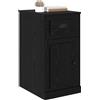 vidaXL Mobile laterale Rovere Nero 40 x 50 x 75 cm Legno multistrato, Mobile Rettangolare per Soggiorno, Robusto, Spazio Generoso, Cassetti Laterali, Design in Legno Ingegnerizzato