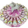 Sindy Bomboniere Torta Bomboniere Principessa Calamite Unicorno Arcobaleno Castello + Centrale Unicorno Confetti Inclusi (Torta 20 fette)