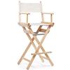 Telami - Sedia Regista Make Up - Collezione La Classica - Pieghevole e Leggera - Ecru - Legno Tinto Naturale - Made in Italy - Mobili da Esterno - Alta qualità - 118cm x 55cm x 45cm
