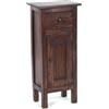 Design Delights - Armadietto in legno "Plant 80", 80 x 36 x 25 cm (altezza x larghezza x profondità), legno riciclato in mogano, stile Shabby Chic, colore: 03, marrone scuro
