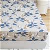 Treer Lenzuola sotto con Angoli Singolo/Matrimoniale/Piazza e Mezza Lenzuola Microfibra profondità 25cm Coprimaterasso Stampa Lenzuolo Traspirante (Foglie Blu,120 * 200+25)