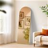 CLP Grande Specchio Moline, Specchio da appoggio e Specchio da Parete in Uno, Cornice in Metallo a Specchio a Figura Intera, Colore:Oro Brillare, Dimensione:150x50 cm