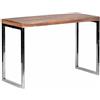 WOHNLING Consolle Console in Legno di Acacia Solido con Gambe in Metallo scrivania 120 x 45 cm credenza in Stile Country