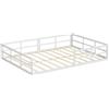 VitaliSpa Letto a pavimento Minno 140x200, letto bambini in metallo, letto Montessori con protezione anticaduta, bassa altezza d'ingresso, bianco