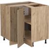 Vicco Mobile ad angolo cucina R-Line, Rovere artigianale, 75.6 cm | Collega due lati della cucina · Piano di lavoro incl. · Piedini regolabili in altezza · 1 Ripiano · 1 Anta