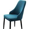 Mswborml Curvo Coprisedia con Braccioli Basso 6/4/2 Pezzi, Universale Coperture Sedie con Schienale Alto, Elasticizzato Fodere per Sedie da Pranzo Scandinave Copripoltrona da Ufficio Lavable,J,1PCS