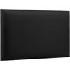 murando - Testiera Letto Imbottita - Rettangolo Ecopelle - 30x40 cm 1 Pezzo - Pannelli Decorativi per Pareti - Cuscini Testata Letto - Pannelli Imbottiti per Cameretta - Resistente alle Macchie - Nero