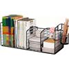 MEIGS Portadocumenti Per Ufficio,Porta Libri, Libreria Tridimensionale Multi-griglia,Porta Libri Da Scrivania E Porta Organizzazione,Espositore Per Forniture Per Ufficio,35/45/55 Cm,3 Colori ( Misurare : Wh