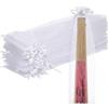 Toddmomy 100 Pezzi Sacchetti Regalo con Custodia per Ventaglio Coulisse per Borse in Pieghevole Sacchetti Regalo Bianchi Carta Gioielleria Bianca Bambino di Grandi Dimensioni Tifoso Bianco
