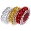 EXCEART - Ghirlanda Natalizia con Stelle filanti metallizzate, Decorazione per Albero di Natale, Feste, Capodanno, Feste, Interni ed Esterni, 1,5 m