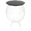 Iplex Design Bollino Tavolino/Comodino Contenitore, Plexiglass/PMMA, Nero/Trasparente