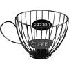 Beelooom Cesto portaoggetti per capsule di caffè e frutta, porta cialde e organizer per casa, bar, hotel, nero