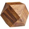 FineBuy Tavolino 57x57x42,5 cm Legno Massello di Sheesham, Forma a Diamante | tavolino artistico da soggiorno, tavolino da divano in vero legno, tavolo in legno fatto a mano, ogni pezzo è unico