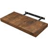 WOLTU Mensola da Muro Scaffale Libreria a Parete Decorazione per Cucina, Bagno, Camera da Letto, Ufficio, Soggiorno 50x23x3.8cm Marrone Vintag RG9368hov