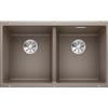 BLANCO SUBLINE 350/350-U - Lavello da cucina sotto-top doppio per basi di lavello con larghezza di 80 cm - SILGRANIT - Marrone - 523581