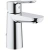 Grohe 23329000 - Rubinetto per Lavabo Bau Edge, per Installazione a Foro Singolo, Altezza Standard, con Sistema di Risparmio Idrico, Catena Retrattile, Cromato, Taglia S