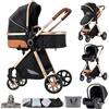 Dziranam Passeggino 3 in 1 Elevato Pieghevole con Telaio in Alluminio