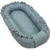 WIKLINOPOL IRENEUSZ ZYGMUNT WICKER WOOD WIKLINOPOL Babynest per neonati - Nido per bebè 85x45 cm in kaki con volant - Nido portatile con materasso - Nido lavabile in 100% cotone - Sicuro per casa e viaggi