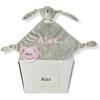 BebeDeParis Ciuccio per Bambini Personalizzato con Nome + Doudou | per Neonati 0|6 Mesi | Include Scatola Personalizzata | Senza BPA | BebeDeParis
