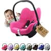 BambiniWelt by Rafael K. Rivestimento estivo in spugna per seggiolino auto compatibile con Maxi Cosi Cabrio Fix + imbottitura per cintura (rosa + GP)
