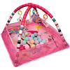 XUANYU Tappetino da Gioco per Bambini, Palestrina Neonato Multifunzione, Palestrina Evolutiva Multiattivita, Palestra da Attività Evolutiva con Arco Gioco, Vasca Palline (Rosa C)