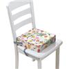 FANSU Rialzo da Sedia per Bambini, Cartone Animato Dinosauro Smontabile Cuscino Seduta per Sedia Cuscino Alzasedia con Cinghie Lavabile per Seggioloni Alza Sedia (32x32x8cm,Bianco)