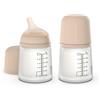 Suavinex, confezione da 2 biberon anti-coliche Zero Zero, con succhietto in silicone adattabile (A), per bambini da 0 mesi e neonati, specifico per l'allattamento al seno, latte materno e