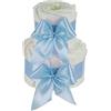 dubistda -WINDELTORTEN- Torta per pannolini fai da te, idea regalo per la nascita per ragazze (2 piani, blu)