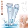 Eeiiey Silky Glide Pro, Silky Glide Pro - Rasoio elettrico 2 in 1 per donne, Silky Glide Pro, per rasatura di gambe, ascelle, viso, zona bikini (blu)