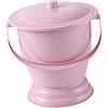Fenteer Padella Vaso Da Notte Orinatoio Notturno, Ispessito, Toilette Portatile Sputacchiera Orinatoio con Coperchio Vaso per Bambini Casa, Rosso