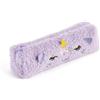 Back2Fun - Astuccio Scolastico Effetto Peluche, Astuccio per Bambini con Cerniera e Manico in Silicone, Dettagli Ricamati e Orecchie in Rilievo, Design Fluffy, Unicorno