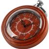 CASOTA Orologio da Taschino Vintage al Quarzo Orologio da Taschino Antico in Legno di bambù Fatto a Mano Vintage con Ciondolo da Uomo a Catena e Confezione Regalo (Color : Red)