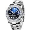 generic Orologio da polso automatico giapponese NH35 senza logo personalizzato Mod meccanico per uomo 3ATM resistente all'acqua orologio sportivo da uomo 40MM, Blu Acciaio, Classico