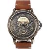 Haonb Orologi Da Polso,Orologio Di Tendenza Teschio In Bronzo, Bronzo Blu