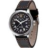 ZENO-WATCH BASEL Zeno Watch Basel Orologio da Uomo Analogico Automatico con Bracciale in Pelle 6302GMT-a15