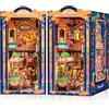 Cutefun Book Nook Kit Día de Muertos - Kit fai da te in miniatura per casa delle bambole, kit di costruzione con luce LED, puzzle in legno 3D decorativi, regalo per - Plaza de los Muertos