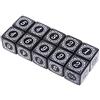 Woedpez 10 dadi poliedrici D6 con numeri quadrati con bordi a 6 facce dadi perline tavola dadi in metallo D6