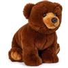 CARTOON Peluche Orso Bruno Lelly 25 cm Orso di Peluche Morbido e Realistico Made in Italy Idea Regalo per Bambini Compagno di Gioco e Coccole