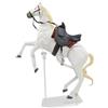 Ysyqkn Cavallo Figure Modello Animale Snodato Statuetta Decorativa in PVC con Supporto Simulazione Ornamentale Adatta a Regali Decorazione Domestica PRO, Bianco