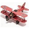 Cyrank Modello di aeroplano retrò, modello di aeroplano in metallo con decorazioni per aeroplani vintage per la decorazione dell'albero di Natale desktop da ufficio in casa(rosso)