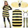 FORMIZON Costume da Ape Con Cerchietto da Coccinella e Ali - Accessori per Cosplay Halloween e Carnevale (L)