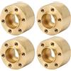 Syrisora Ruota Esagonale Allargato Peso in Ottone, Accessori RC con Resistenza Alla Ruggine e All'usura per 1/10 Axial SCX10 Capra VS4 10 Gen8 RC Trailer M3 6 Fori 1,9 Mozzi 2,2 Pollici (15 mm)