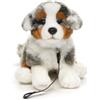 Uni-Toys - Cucciolo di pastore australiano, seduto (con guinzaglio) - 22 cm (altezza) - cane di peluche, animale domestico - peluche