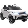 AIYAPLAY Macchina Elettrica per Bambini 3-6 Anni con Licenza Land Rover Discovery 12V, 2.5-4.5km/h Auto Elettrica per Bambini con 2 Motori, Sospensioni, Telecomando, USB, Musica, Fari, Clacson, Bianco